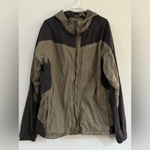 Helly Hansen Men's Tech Rain Jacket Hooded Green Black XXL Performance Outdoor